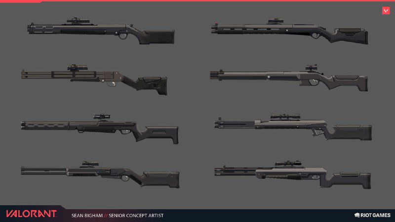 Шон Бигхэм поделился концептами: утечка ранних Bandit, Outlaw и Рейз Sean Bighem Valorant Concepts - Шон Бигхэм поделился концептами: утечка ранних Bandit, Outlaw и Рейз